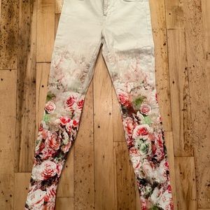 J Brand floral jeans